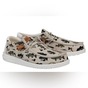 Hey Dude Men's Fish Pattern Loafers - Beige